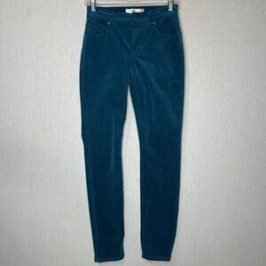 Cabi Jeans Womens Pants Size 0 Team Blue Corduroy High Skinny Style 4137 Fall